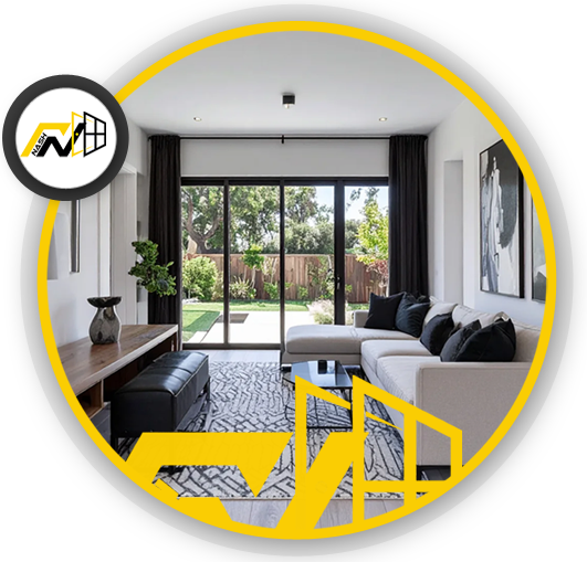 Premium Nash Doors & Windows showcasing thermal break aluminum sliding and bifold doors in a modern home