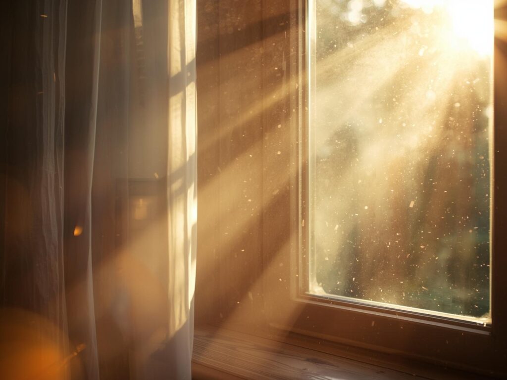 Large fixed window allowing abundant natural light to brighten a modern living room interior.