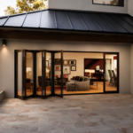 Aluminum Bifold Door LEFT & RIGHT OPENING 144 X 96 (Black & White) (NASH 200 SERIES)