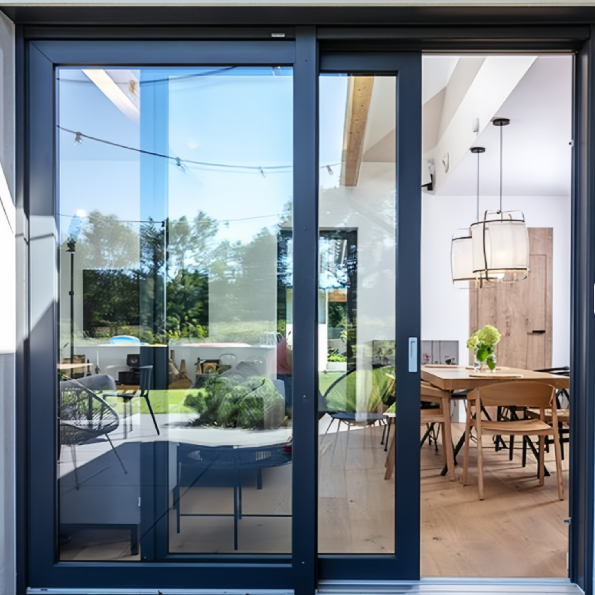 NASH 300 SERIES SLIDING DOOR 96 X 96 Both side Opening (BLACK)