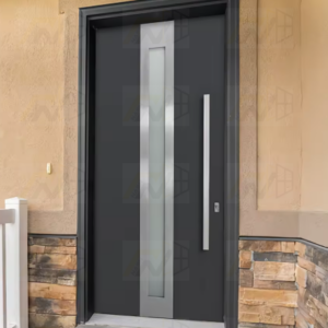 Exterior Luxury Aluminum Alloy Hinge Front Doors with Smart Security lock 54 x 80
