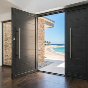 American Style Front Entry Doors Pre Hung Aluminum Hinge Door 60 x 80