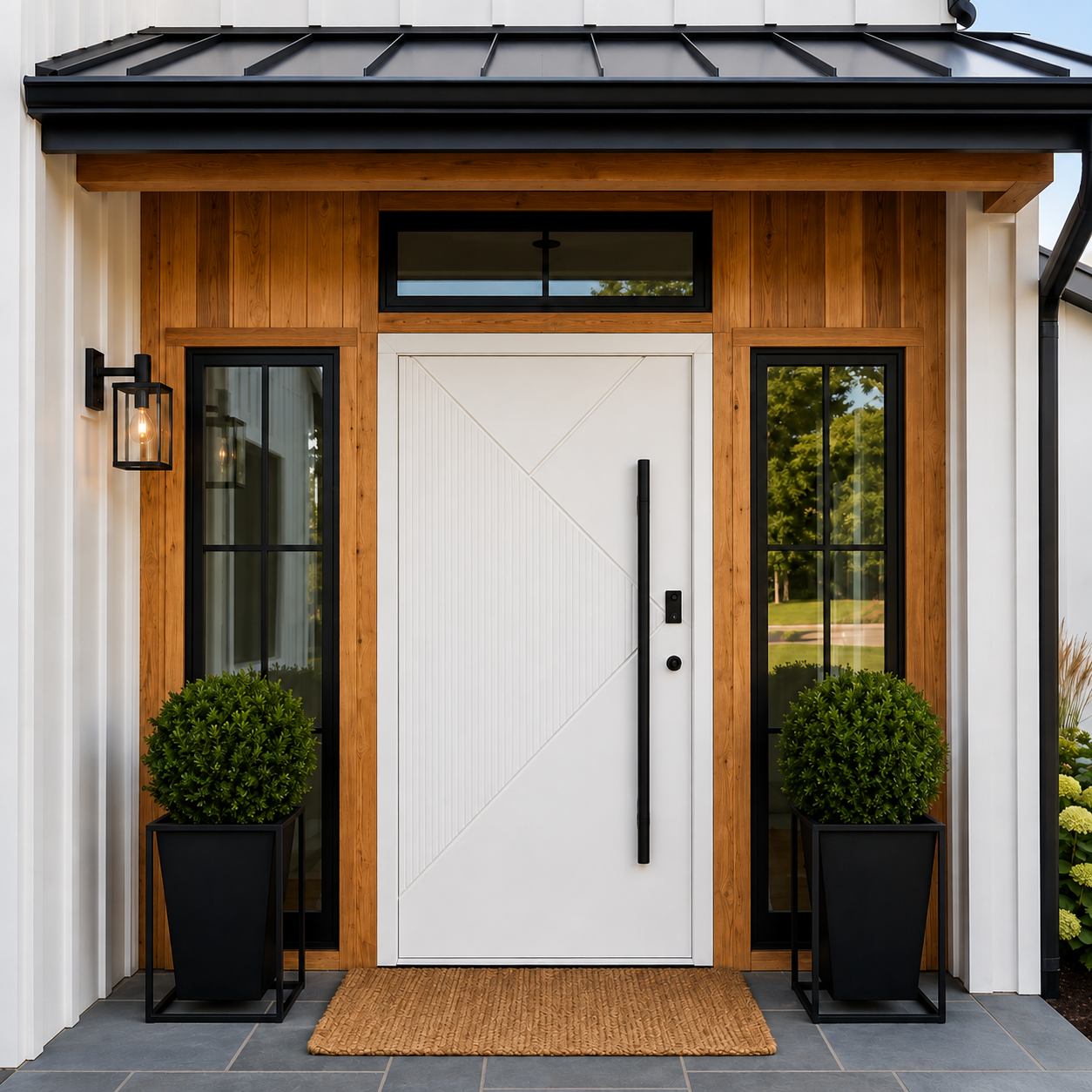 Aluminum Entry Doors with Smart Security lock 48 x 80