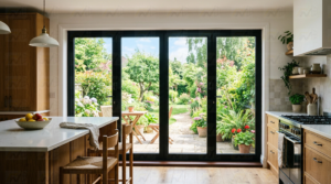 NASH 100 SERIES BIFOLD DOOR LEFT & RIGHT OPENING 96 X 96 (BLACK)