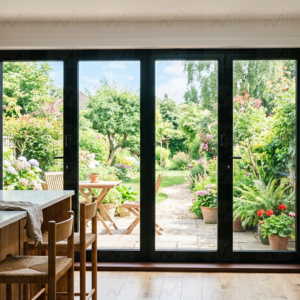 NASH 100 SERIES BIFOLD DOOR LEFT & RIGHT OPENING 96 X 96 (BLACK)