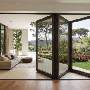 NASH 200 SERIES BIFOLD DOOR LEFT & RIGHT OPENING 120 X 96 (Black & white)