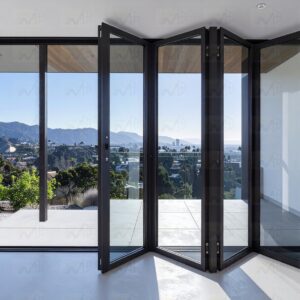 NASH 100 SERIES BIFOLD DOOR LEFT & RIGHT OPENING 120 X 96 (BLACK)