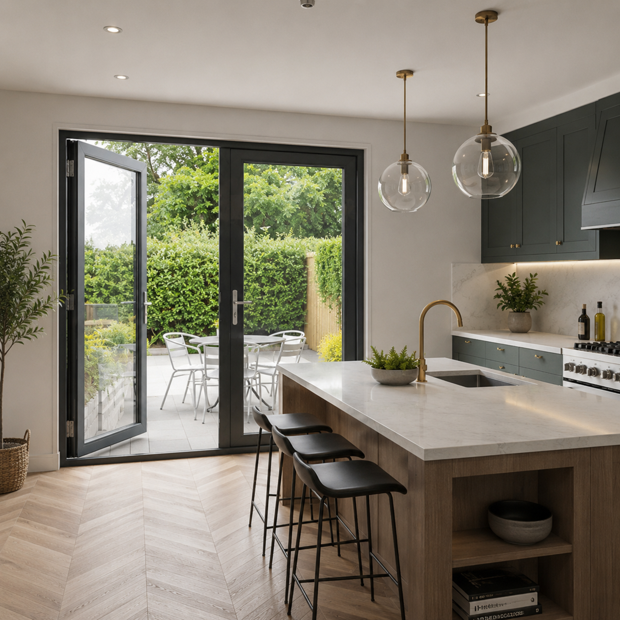 Aluminum French Doors: Casement Swing Door Open Outward with Lock 73.5 x 80 (BLACK & WHITE)