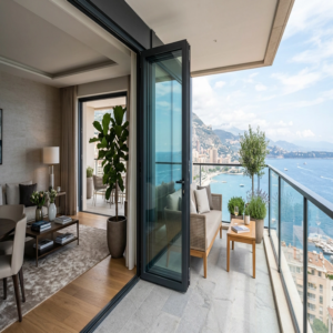 NASH 100 SERIES BIFOLD DOOR LEFT & RIGHT OPENING 120 X 96 (BLACK)