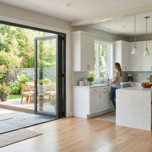 NASH 200 SERIES BIFOLD DOOR LEFT & RIGHT OPENING 96 X 96(Black & White)