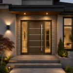 Aluminum Entry Doors with Smart Security lock 54 x 80