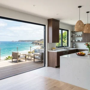 NASH 100 SERIES BIFOLD DOOR LEFT & RIGHT OPENING 144 X 80 (BLACK)