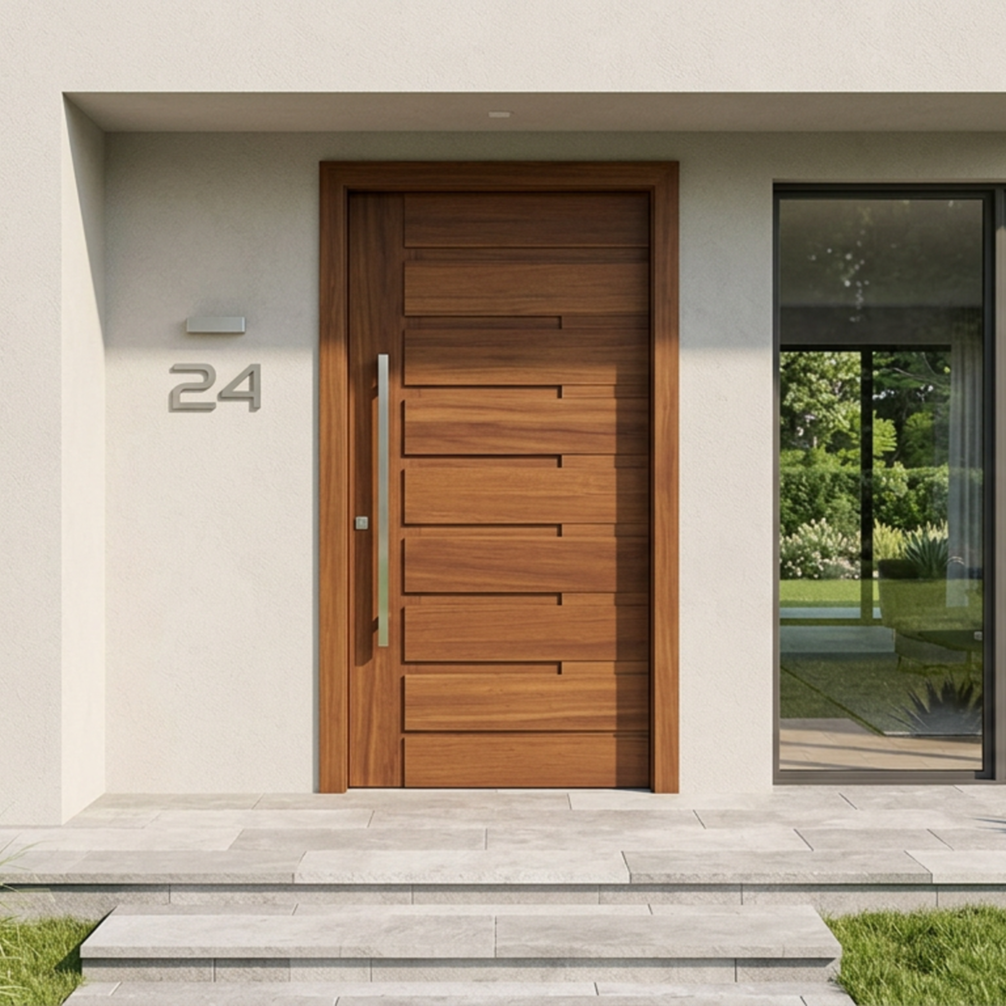 Aluminum Entry Doors with Smart Security lock 60 x 80