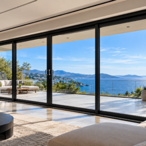 Aluminum Sliding Door 192 X 80 Both sides Opening (BLACK) (400 SERIES)