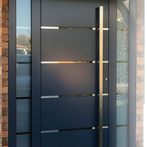 New Exterior Luxury Aluminum Alloy Hinge Front Doors with Smart Security lock (54 x 80)