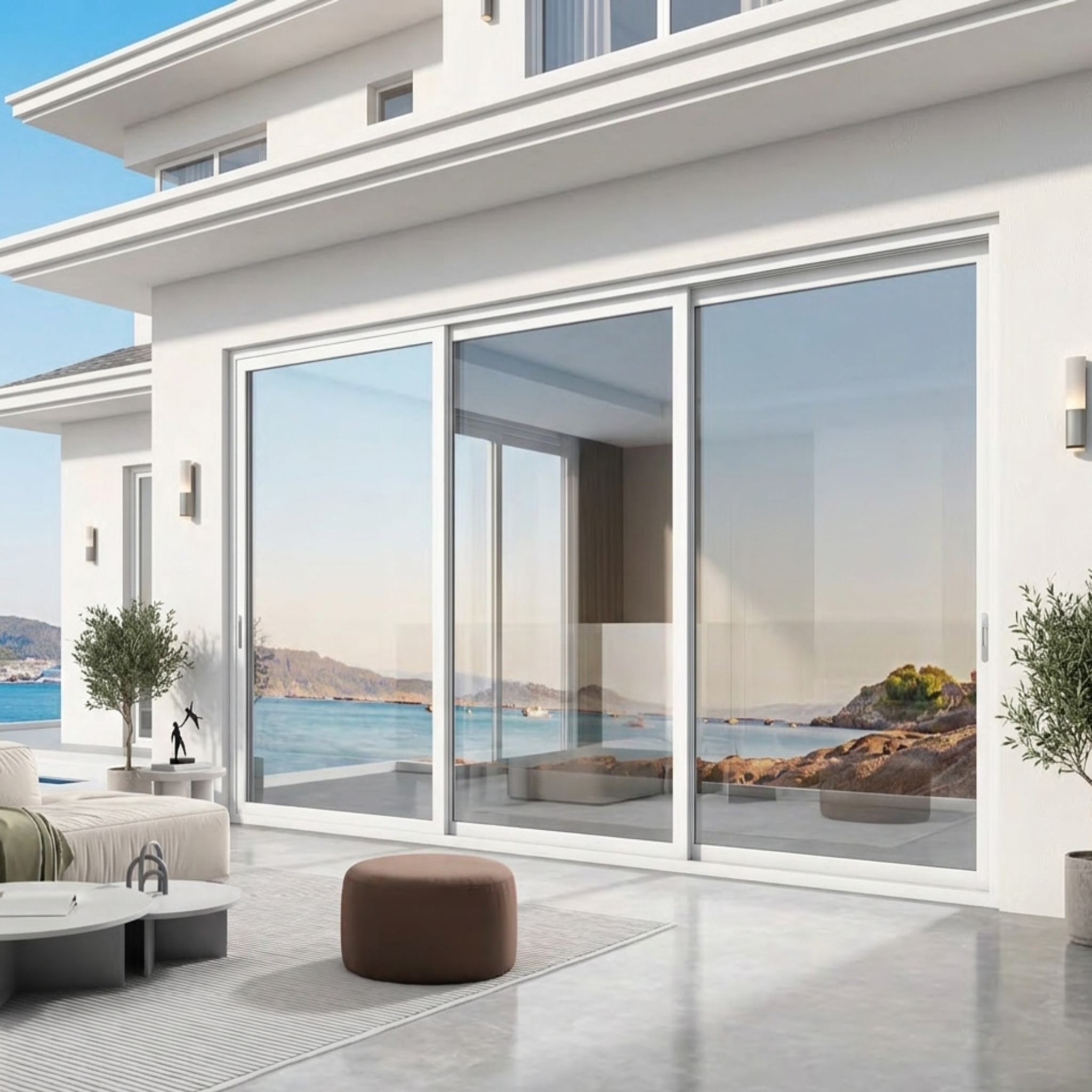 NASH 400 SERIES SLIDING DOOR 96 X 96 Both sides Opening (white)