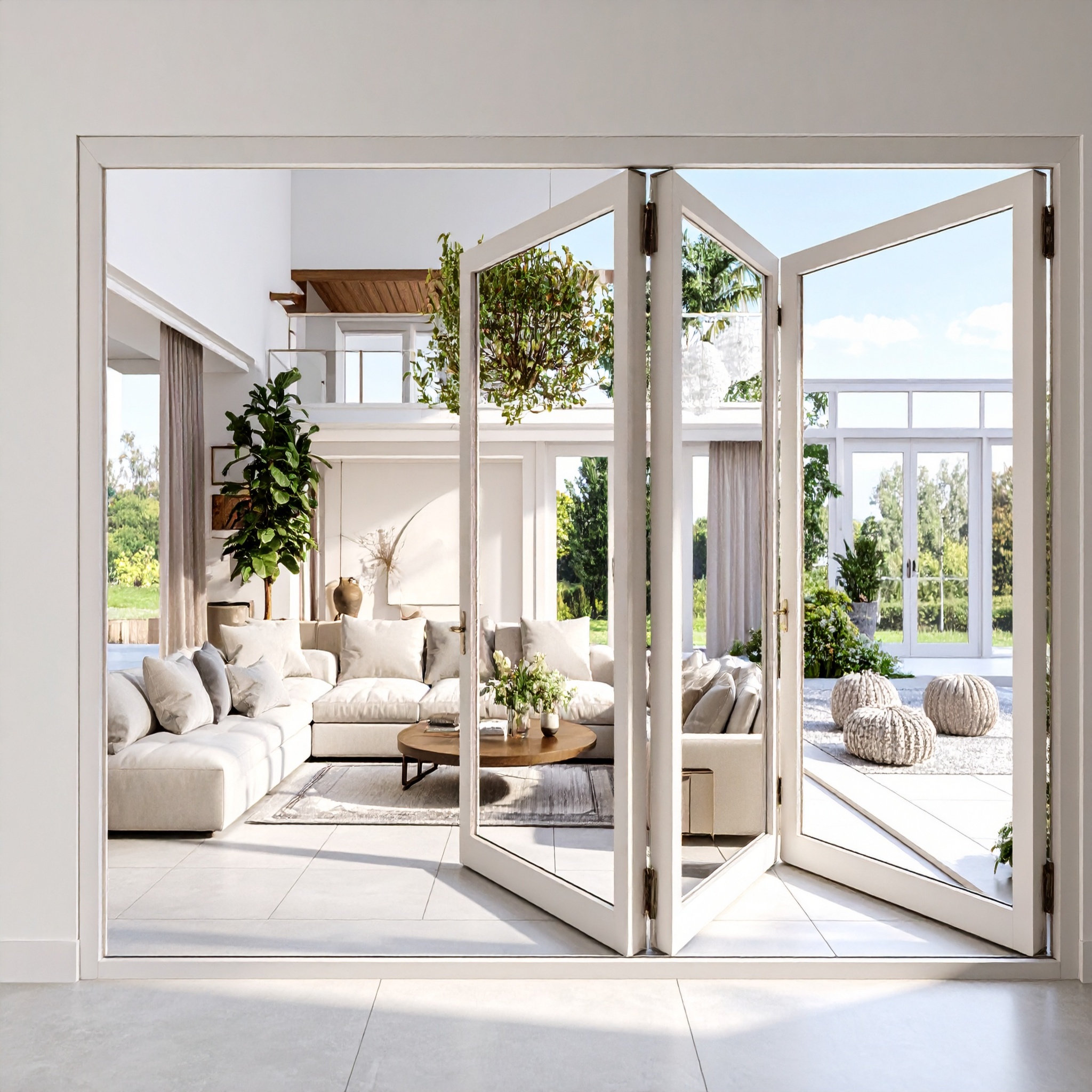 NASH 200 SERIES BIFOLD DOOR LEFT & RIGHT OPENING 144 X 96 (Black & White)