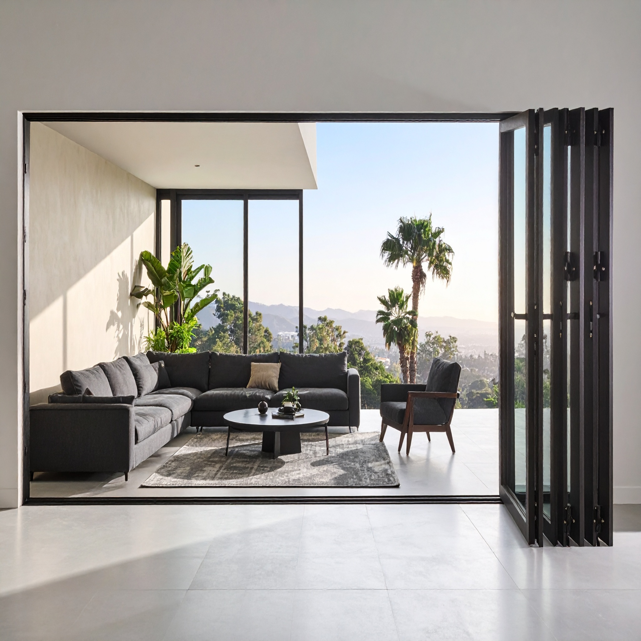 NASH 200 SERIES BIFOLD DOOR LEFT & RIGHT OPENING 120 X 96 (Black & white)