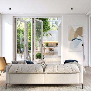 NASH 200 SERIES BIFOLD DOOR LEFT & RIGHT OPENING 120 X 80 (Black & White)