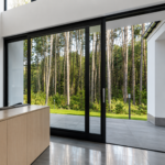 Aluminum Sliding Door 144 X 96 Both side Opening (BLACK) (NASH 300 SERIES)