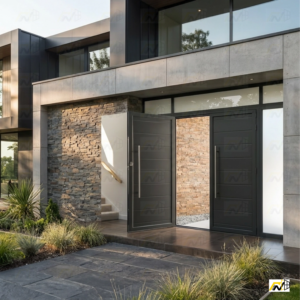 American Style Front Entry Doors Pre Hung Aluminum Hinge Door 60 x 80