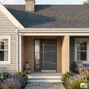 New Exterior Luxury Aluminum Alloy Hinge Front Doors with Smart Security lock (54 x 80)