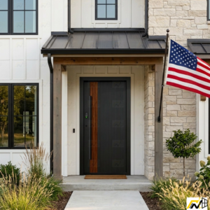 New Exterior Luxury Aluminum Alloy Hinge Front Doors with Smart Security lock 36 x 80