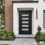 New Exterior Luxury Aluminum Alloy Hinge Front Doors with Smart Security lock 48 x 80