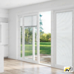 NASH 400 SERIES SLIDING DOOR 96 X 80 Both sides Opening with Manual Blind (white)