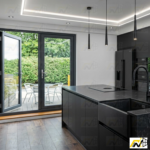 Nash Aluminum French Doors: Casement Swing Door Open Outward with Lock 73.5 x 80 (BLACK & WHITE)