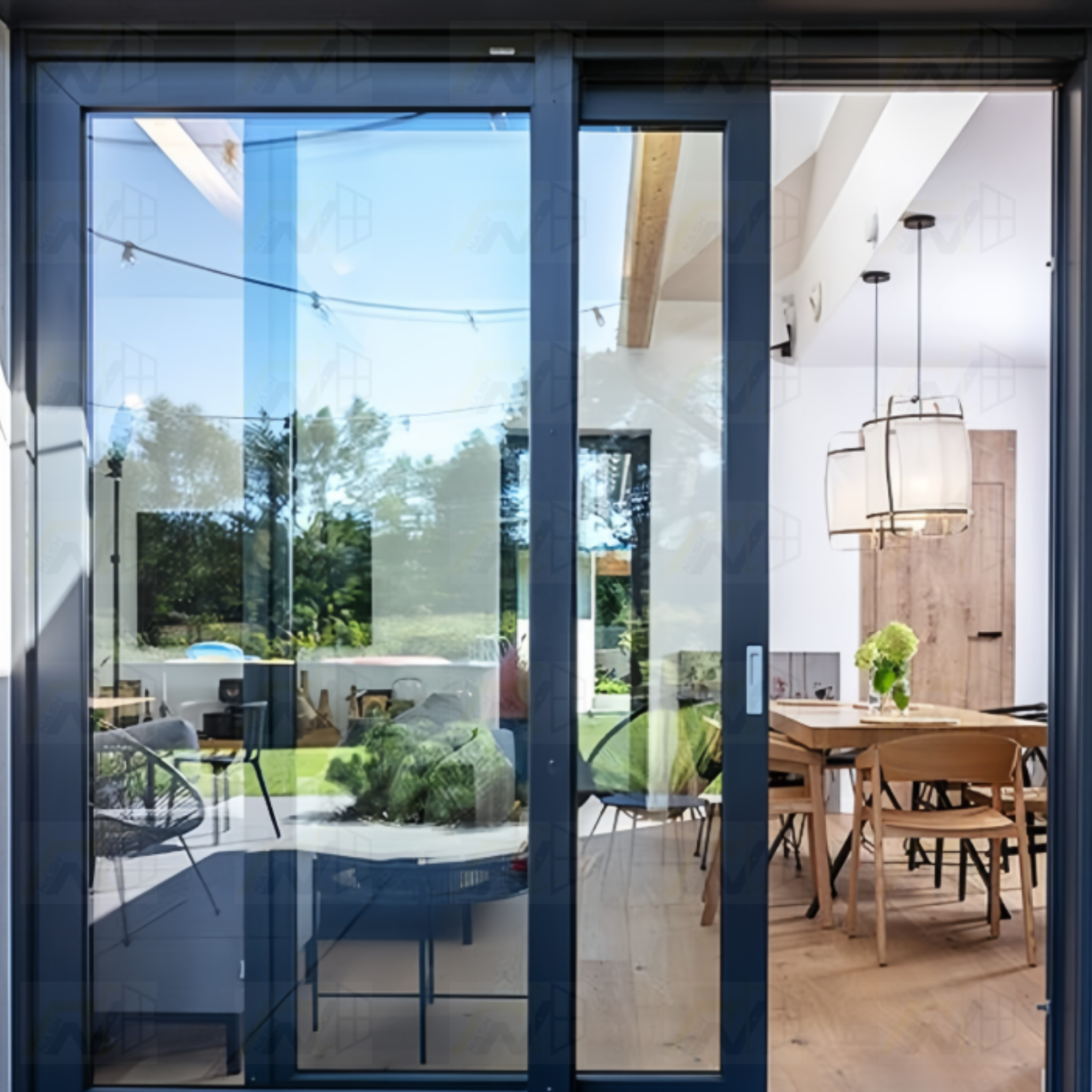 NASH 300 SERIES SLIDING DOOR 96 X 80 Both side Opening (BLACK)