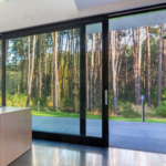 Aluminum SLIDING DOOR 192 X 80 Both sides Opening (BLACK) (400 SERIES)