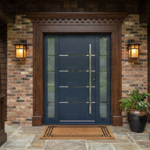 New Exterior Luxury Aluminum Alloy Hinge Front Doors with Smart Security lock (54 x 80)