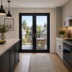 Aluminum French Doors: Casement Swing Door Open Outward with Lock 61.5 x 80 (BLACK & WHITE)