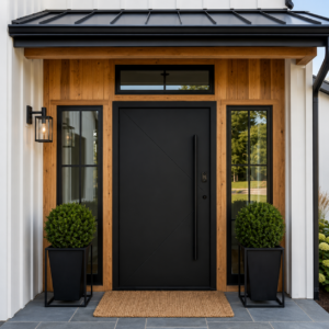 Aluminum Entry Doors with Smart Security lock 48 x 80