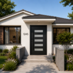 Aluminum Entry Doors with Smart Security lock 48 x 80