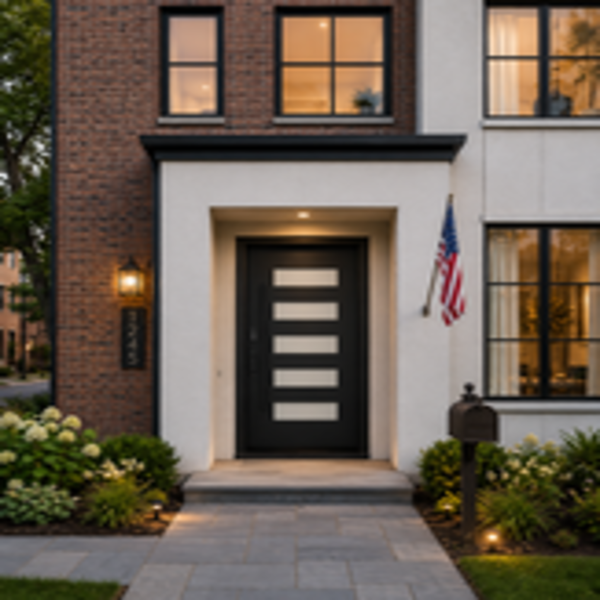 Aluminum Entry Doors with Smart Security lock 48 x 80