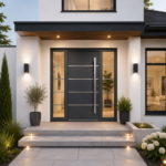 Aluminum Entry Doors with Smart Security lock 54 x 80