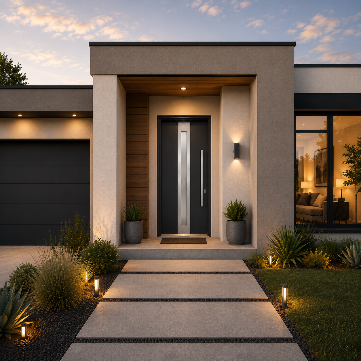 Aluminum Entry Doors with Smart Security lock 54 x 80