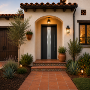 Aluminum Entry Doors with Smart Security lock 54 x 80
