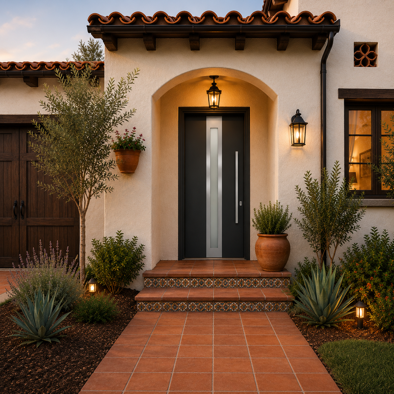 Aluminum Entry Doors with Smart Security lock 54 x 80