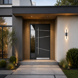 Aluminum Entry Doors with Smart Security lock 54 x 80