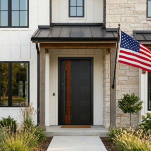 New Exterior Luxury Aluminum Alloy Hinge Front Doors with Smart Security lock 36 x 80