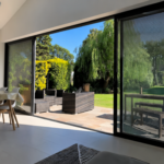 Aluminum Sliding Door 144 X 80 Both side Opening (BLACK)NASH 300 SERIES