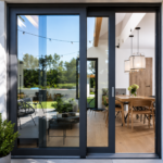 Aluminum Sliding Door 96 X 96 Both side Opening (BLACK) (NASH 300 SERIES)
