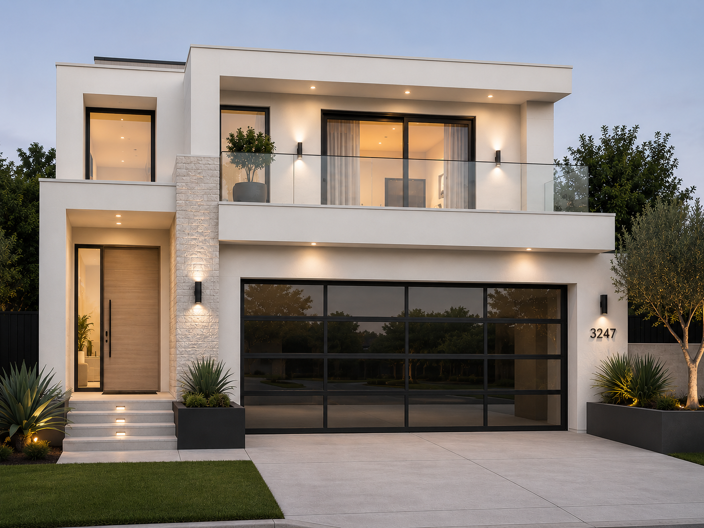 Glass Garage Doors 192 x 84 (Waterproof, Windproof)