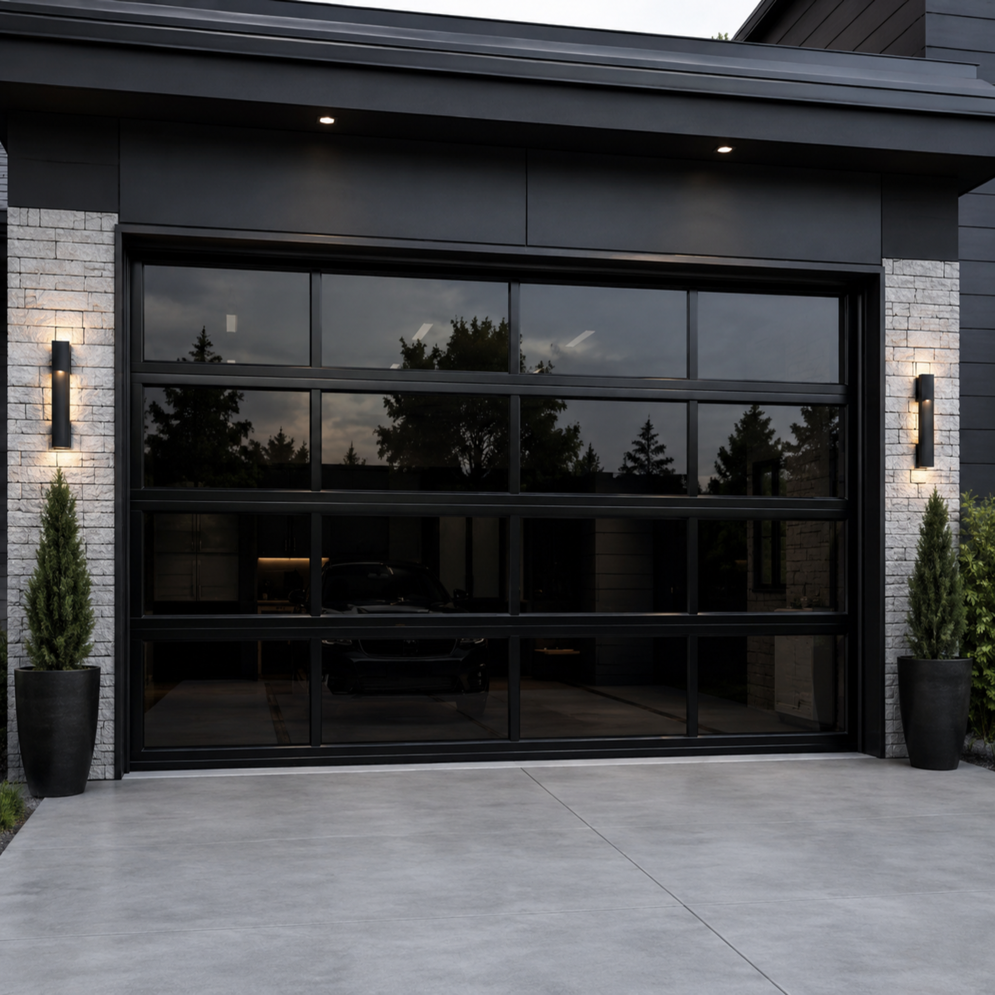 Glass Garage Doors Sectional 96 x 84 (Waterproof, Windproof