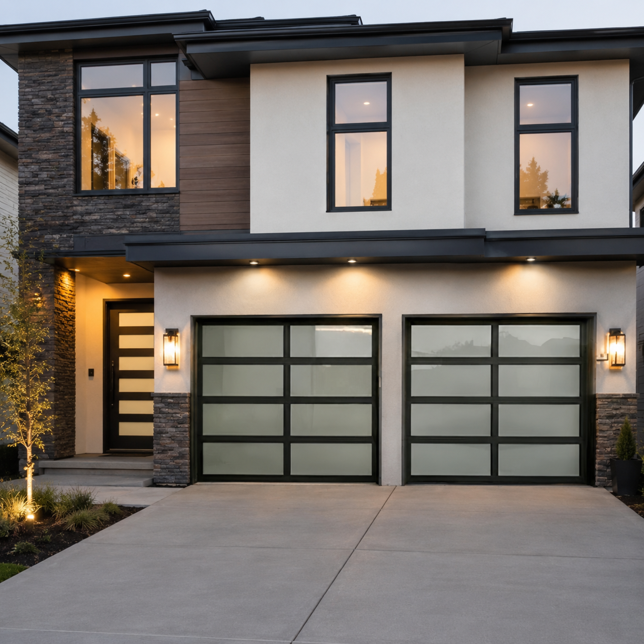 Glass Garage Doors Sectional 192 x 84 (Waterproof, Windproof)