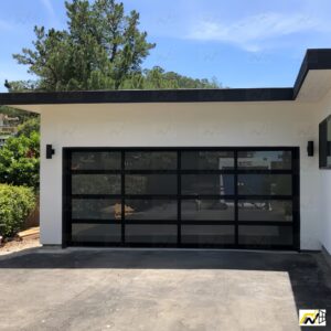 Glass Garage Doors Sectional Remote Control Waterproof Windproof Garage Door (96 x 84)