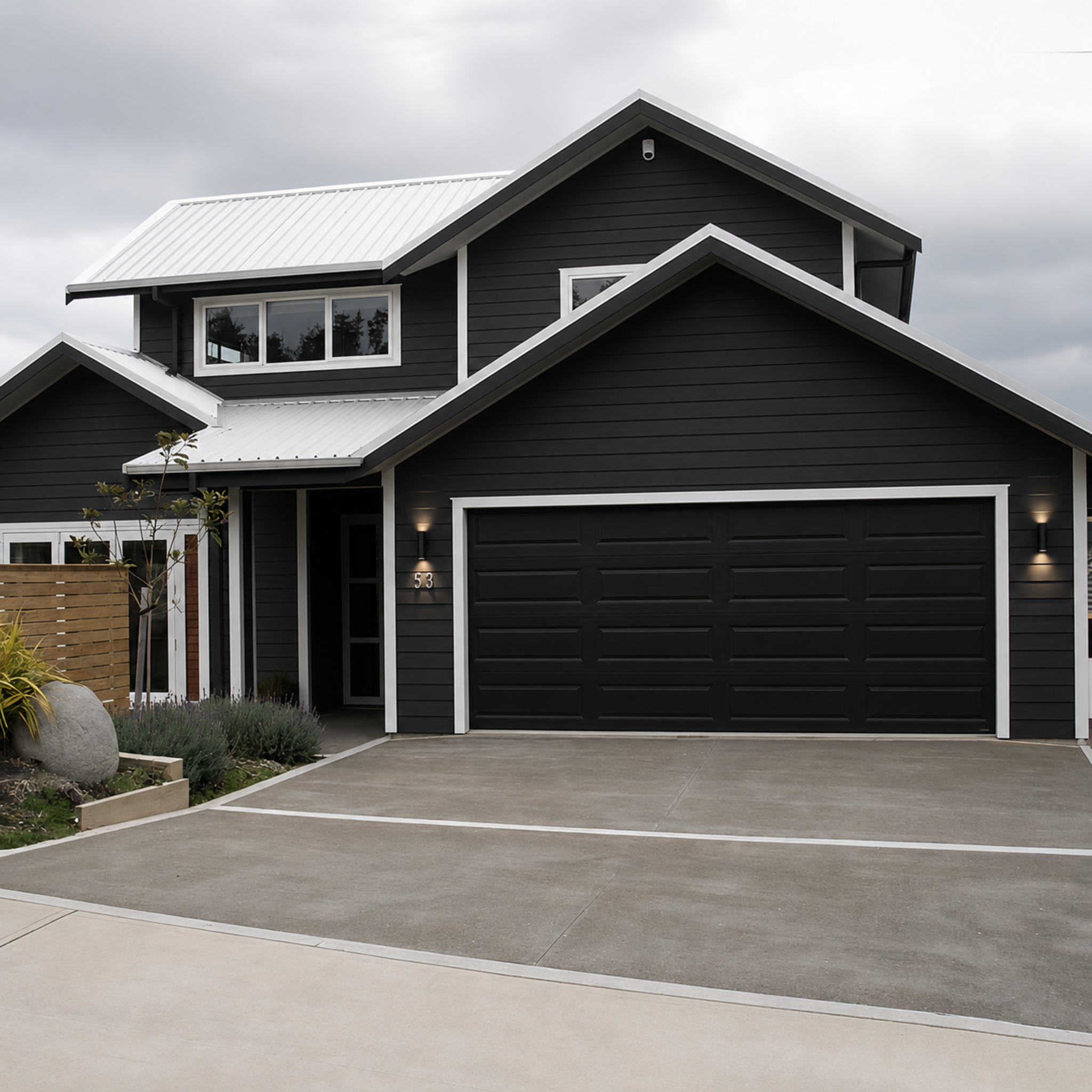 Aluminum Garage Door 192 x 84 (Black)